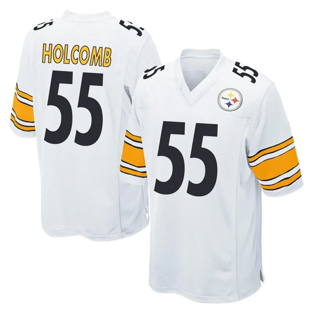 P.Steelers #55 Cole Holcomb Player White Home Game Mdoa Stitched Jerseys
