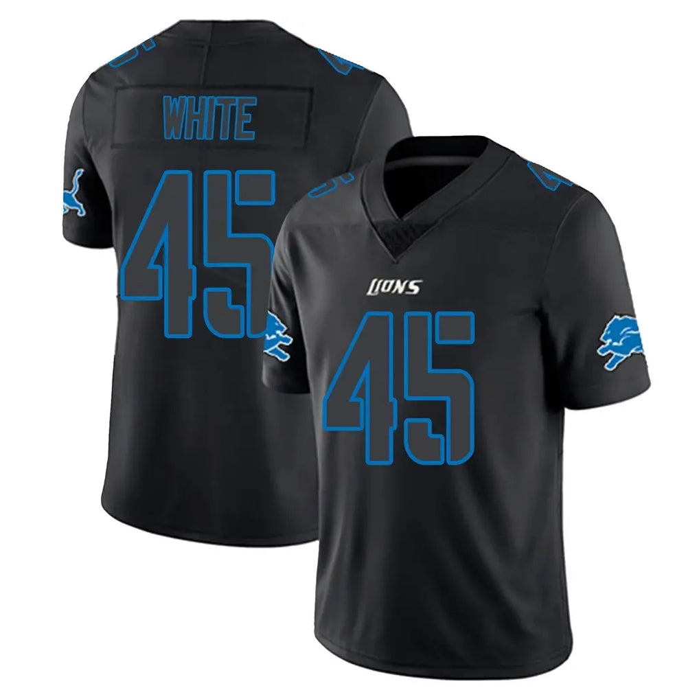 D.Lions #45 Devin White Player Black Impact Limited Home Game Mdoa Stitched Jerseys