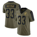 C.Browns #33 Ronnie Hickman Player Olive Salute to Service Limited Home Game Mdoa Stitched Jerseys