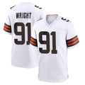 C.Browns #91 Alex Wright Player White Home Game Mdoa Stitched Jerseys