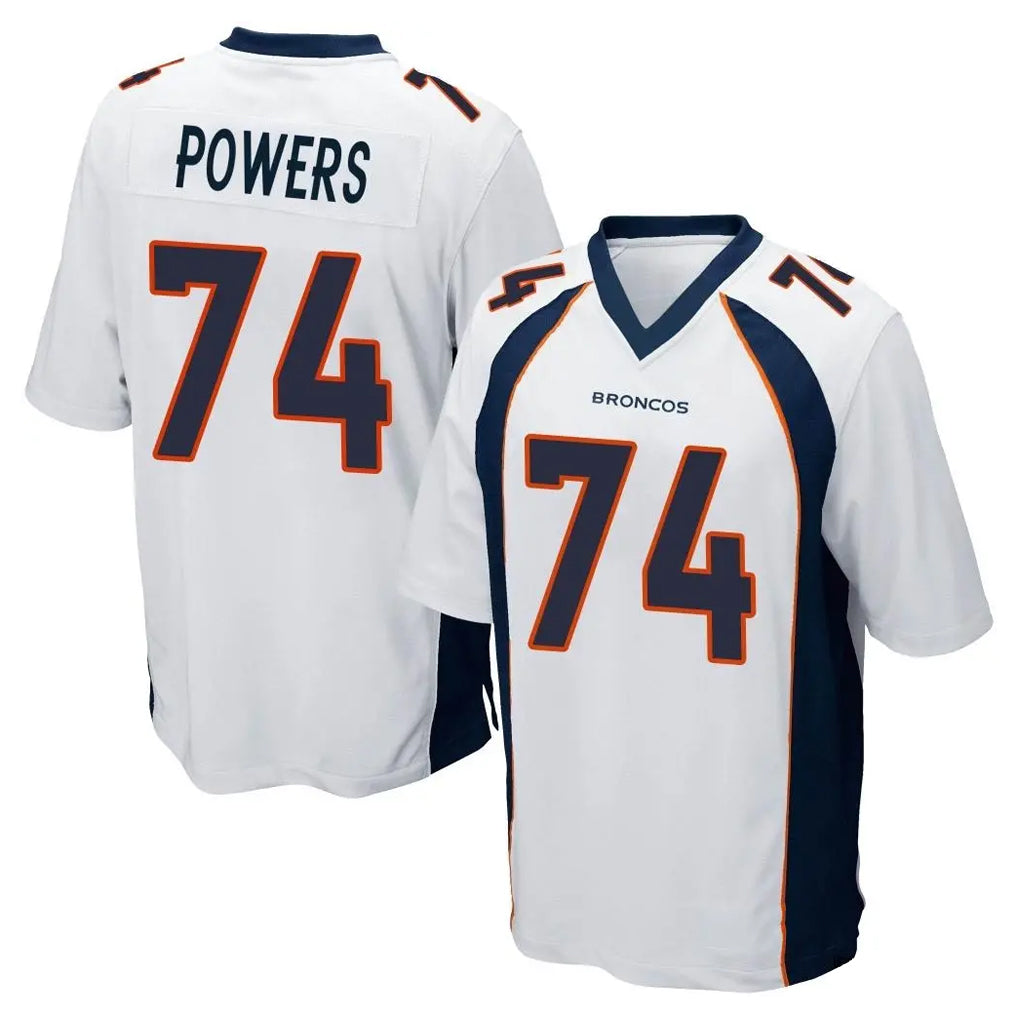 D.Broncos #74 Ben Powers Player White Game Mdoa Stitched Jerseys