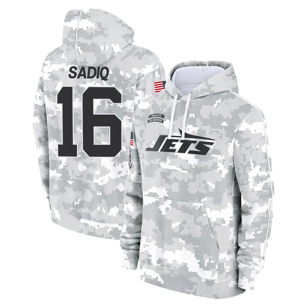 NY.Jets #16 Kenyon Sadiq Player Arctic Camo Salute to Service Pullover Hoodies Limited Game Mdoa Stitched Jerseys