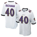 B.Ravens #40 Teddye Buchanan Player White Home Game Mdoa Stitched Jerseys