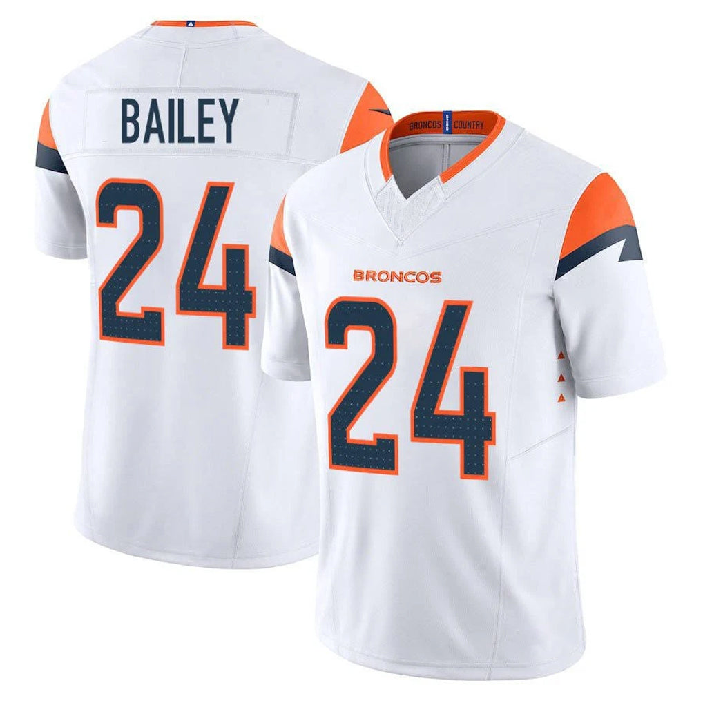 D.Broncos #24 Champ Bailey Player White Limited Vapor F.U.S.E. Home Game Mdoa Stitched Jerseys