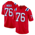 NE.Patriots #76 Morgan Moses Player Red Home Game Mdoa Stitched Jerseys