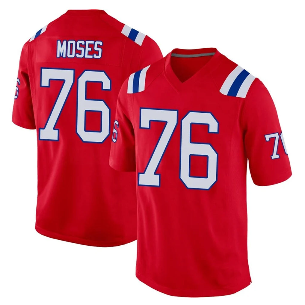 NE.Patriots #76 Morgan Moses Player Red Home Game Mdoa Stitched Jerseys