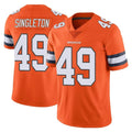 D.Broncos #49 Alex Singleton Player Orange Vapor Untouchable Limited Home Game Mdoa Stitched Jerseys