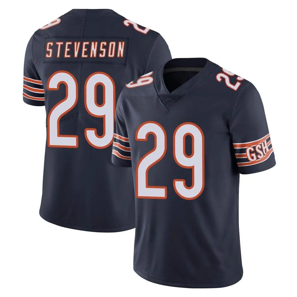 C.Bears #29 Tyrique Stevenson Player Navy Vapor Untouchable Limited Home Game Mdoa Stitched Jerseys