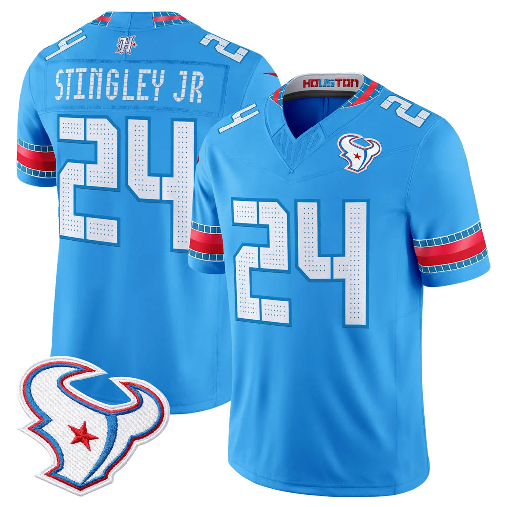 H.Texans #24 Derek Stingley Jr. Player Blue 2026 Rivalries Vapor Limited Home Game Mdoa Stitched jerseys