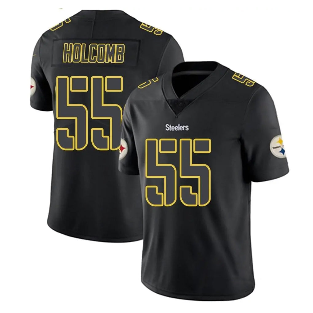 P.Steelers #55 Cole Holcomb Player Black Impact Limited Home Game Mdoa Stitched Jerseys