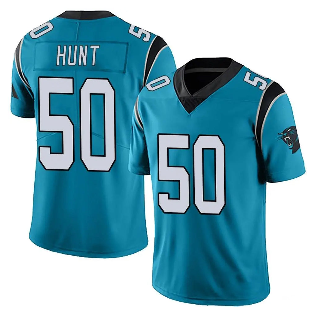 C.Panthers #50 Robert Hunt Player Blue Vapor Untouchable Limited Game Mdoa Stitched Jerseys