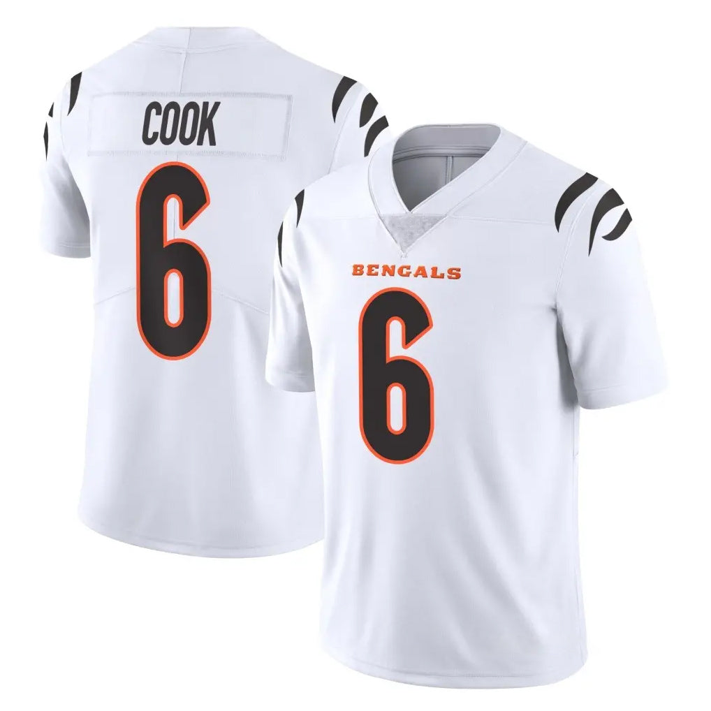 C.Bengals #6 Brian Cook Player White Vapor Untouchable Limited Home Game Mdoa Stitched Jerseys