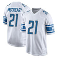 D.Lions #21 Roger McCreary Player White Home Game Mdoa Stitched Jerseys