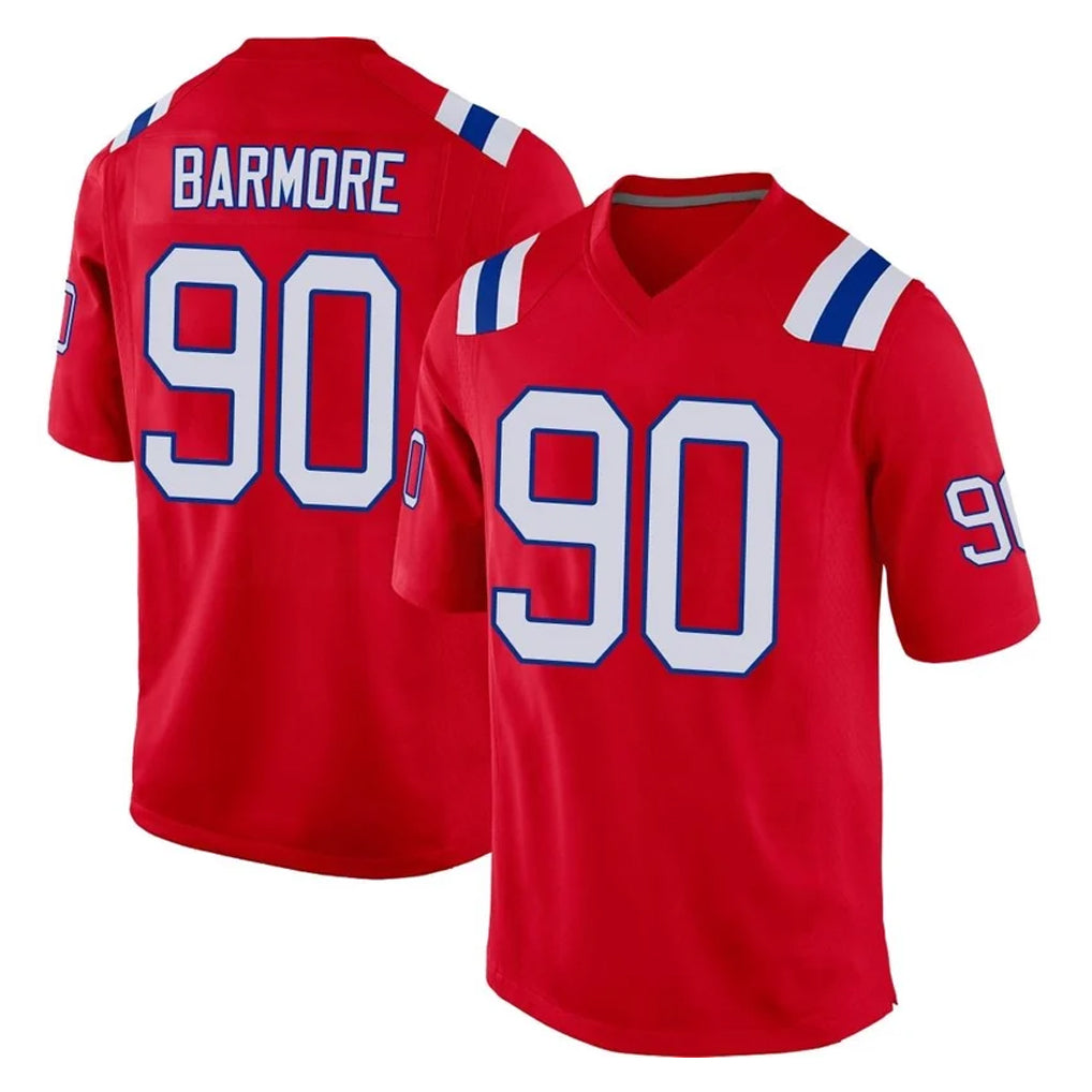NE.Patriots #90 Christian Barmore Player Red Home Game Mdoa Stitched Jerseys