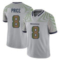 S.Seahawks #8 Jadarian Price Player Grey Limited 2025 Rivalries Collection Home Game Mdoa Stitched Jerseys