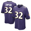 B.Ravens #32 Trenton Simpson Player Purple Home Game Mdoa Stitched Jerseys