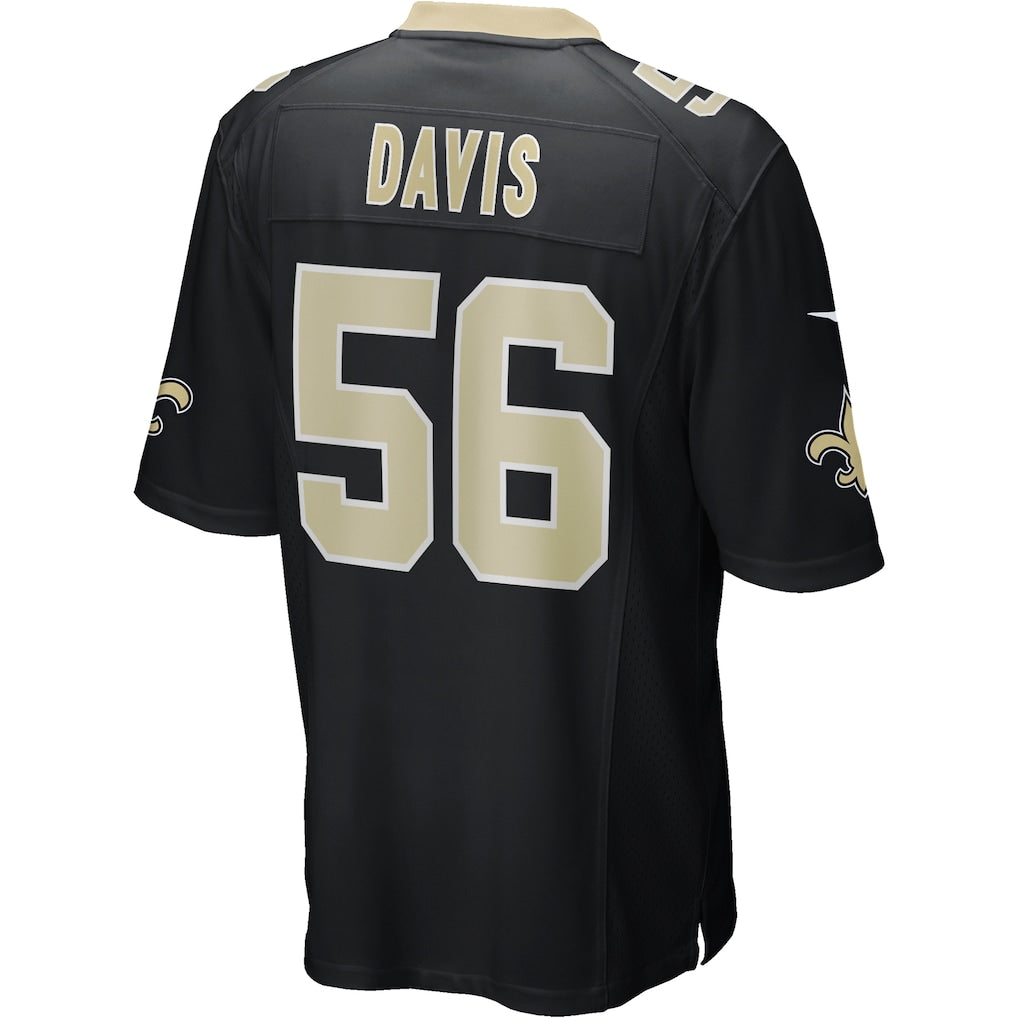 Mdoa NO.Saints #56 Demario Davis Black Game Jersey
