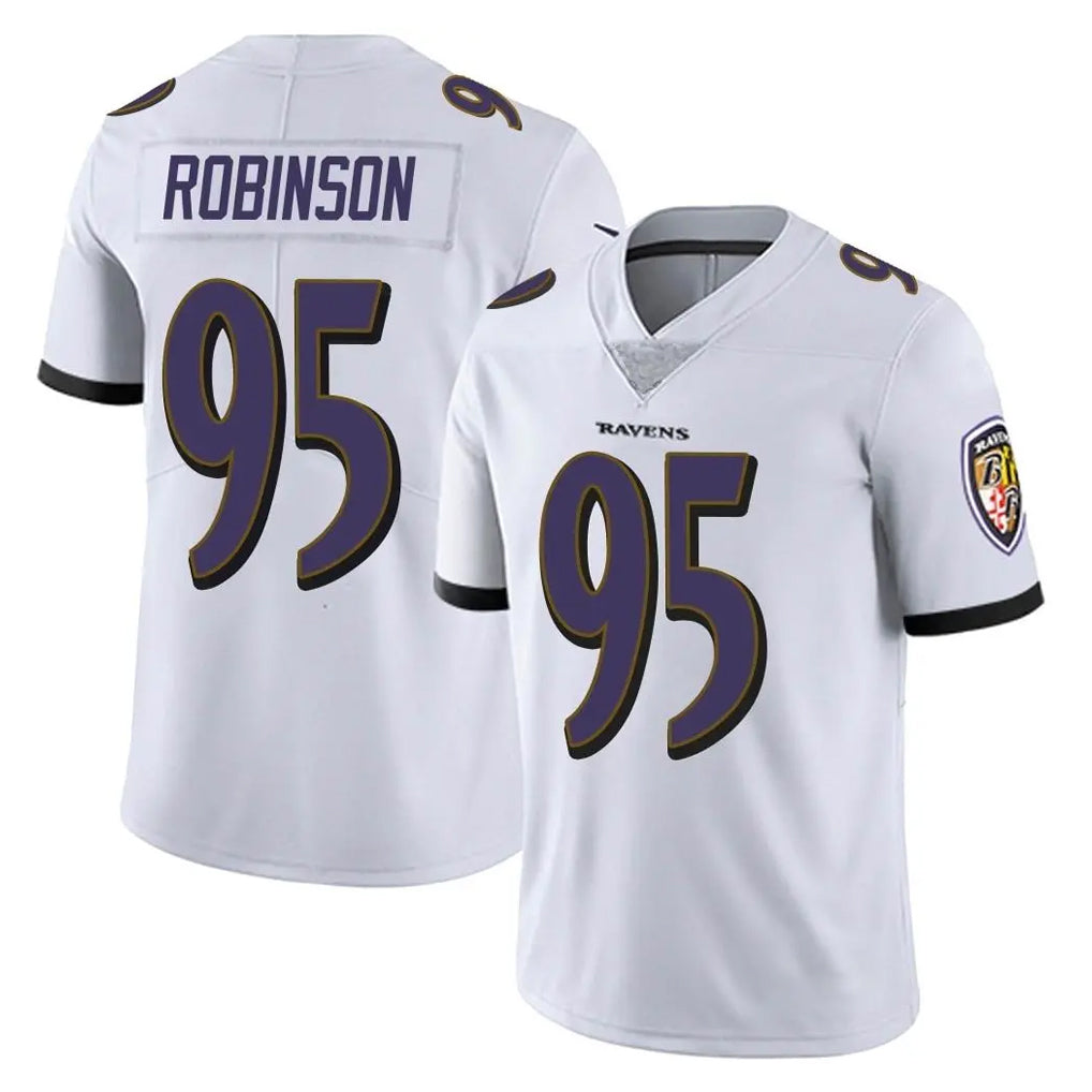 B.Ravens #95 Tavius Robinson Player White Vapor F.U.S.E. Limited Mdoa Stitched Jerseys
