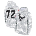 H.Texans #72 Tommy Togiai Player Arctic Camo Salute to Service Hoodies Limited Game Mdoa Stitched Jerseys