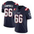 NE.Patriots #66 Will Campbell Player Navy Vapor Untouchable Home Game Mdoa Stitched Jerseys