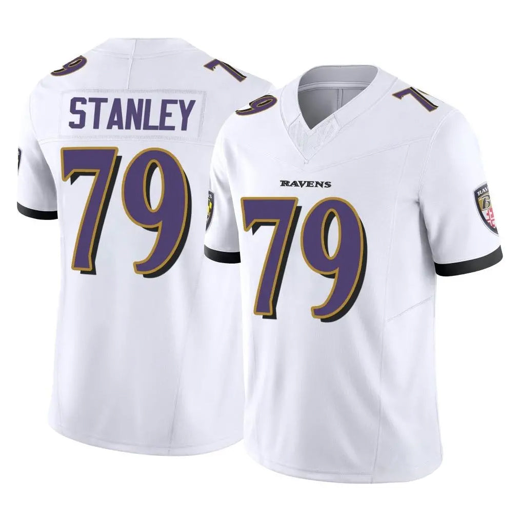 B.Ravens #79 Ronnie Stanley Player White Vapor F.U.S.E. Limited Home Game Mdoa Stitched Jerseys