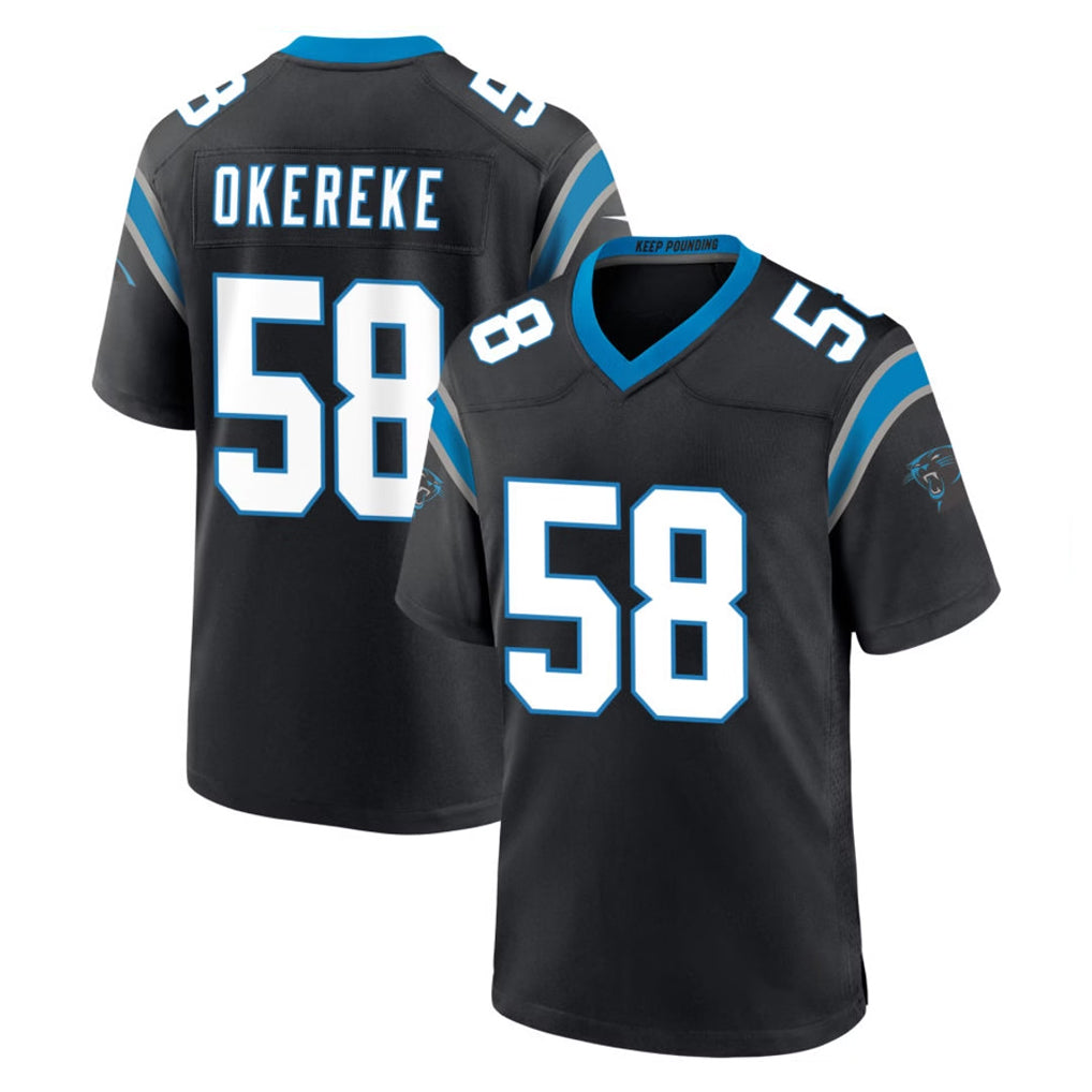 C.Panthers #58 Bobby Okereke Player Black Vapor Untouchable Limited Game Mdoa Stitched Jerseys