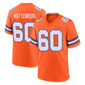 D.Broncos #60 Luke Wattenberg Player Orange Alternate Collection Throwback Game Mdoa Stitched Jerseys