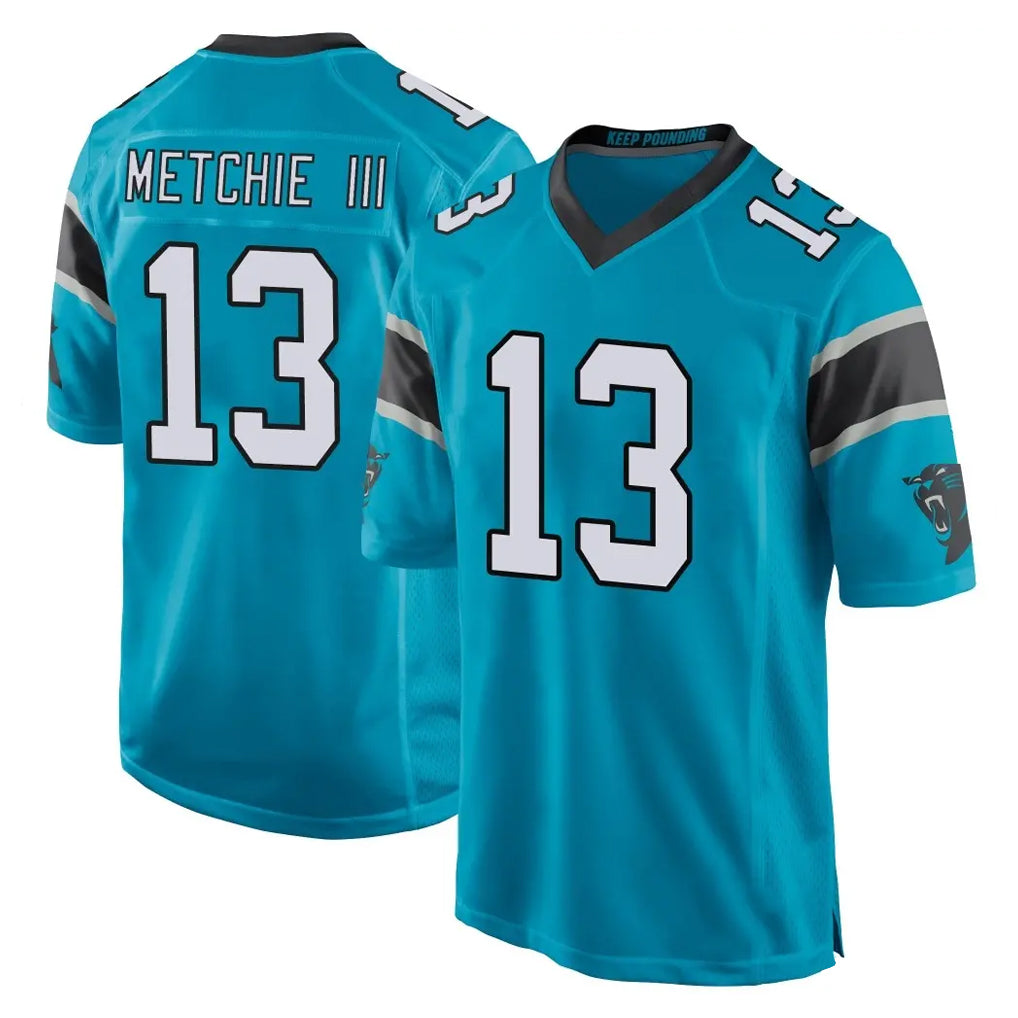 C.Panthers #13 John Metchie III Player Blue Game Mdoa Stitched Jerseys
