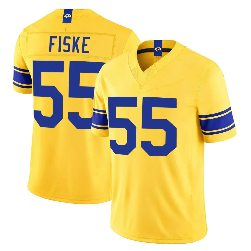 LA.Rams #55 Braden Fiske Player Gold Limited Classic Sol Vapor F.U.S.E.Home Game Mdoa Stitched Jerseys