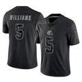 C.Browns #5 Quincy Williams Player Black Reflective Home Game Mdoa Stitched Jerseys