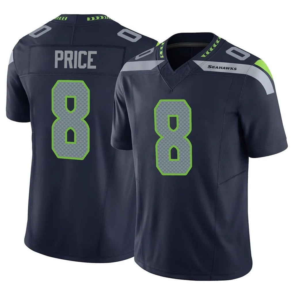 S.Seahawks #8 Jadarian Price Player Navy Limited Vapor F.U.S.E. Home Game Mdoa Stitched Jerseys
