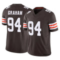 C.Browns #94 Mason Graham Player Brown Vapor F.U.S.E. Limited Home Game Mdoa Stitched Jerseys