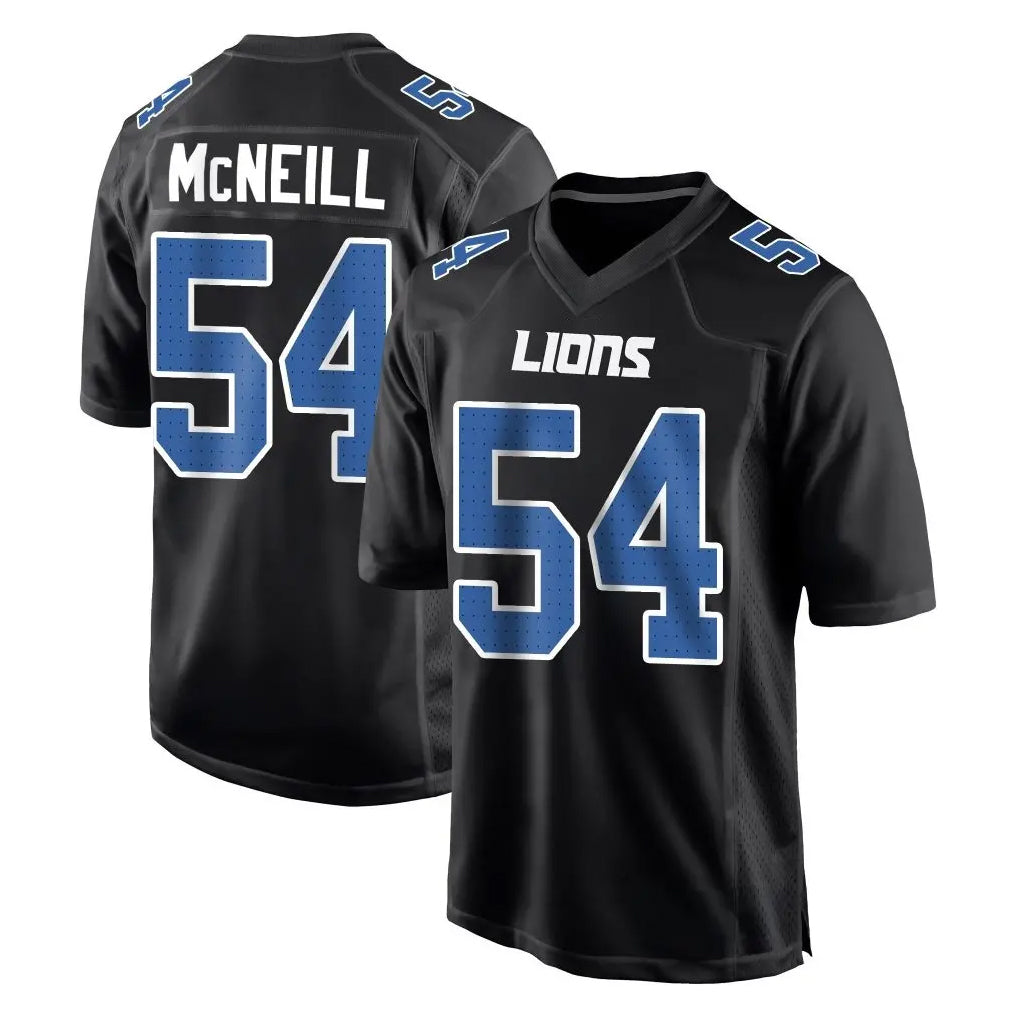 D.Lions #54 Alim McNeill Player Black Fashion Home Game Mdoa Stitched Jerseys