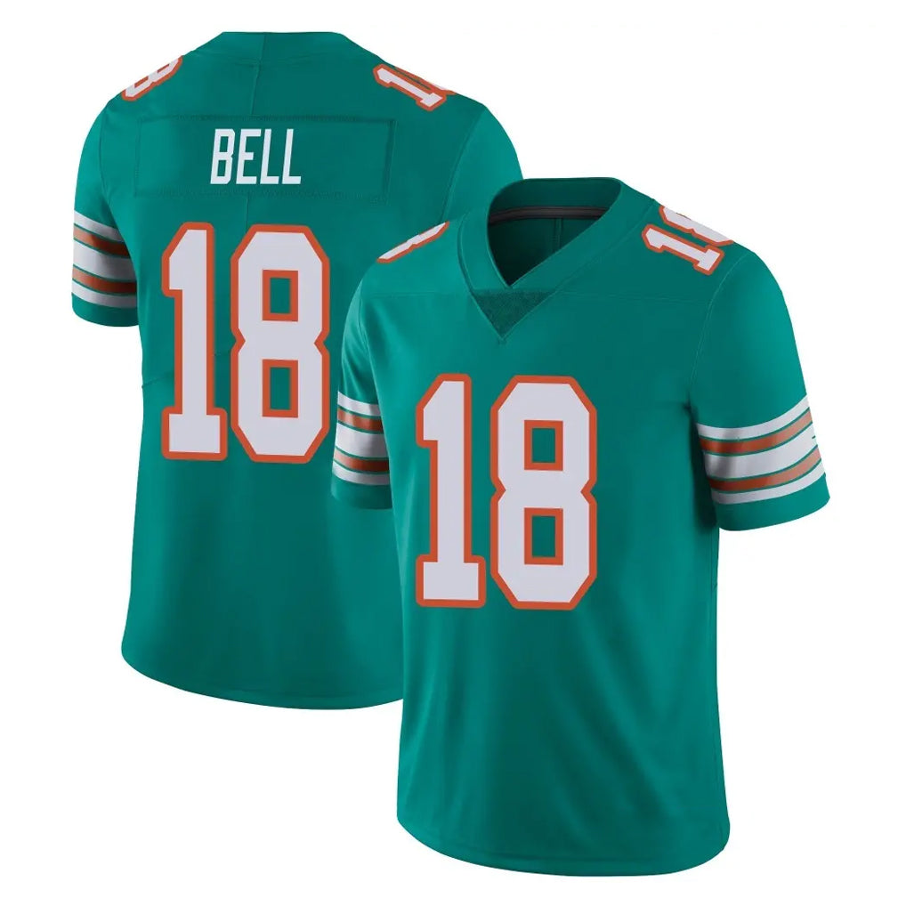 M.Dolphins #18 Chris Bell Player Aqua Limited Alternate Vapor Untouchable Home Game Mdoa Stitched Jerseys