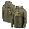 C.Browns #33 Ronnie Hickman Player Olive Salute to Service Pullover Hoodies Home Game Mdoa Stitched Jerseys