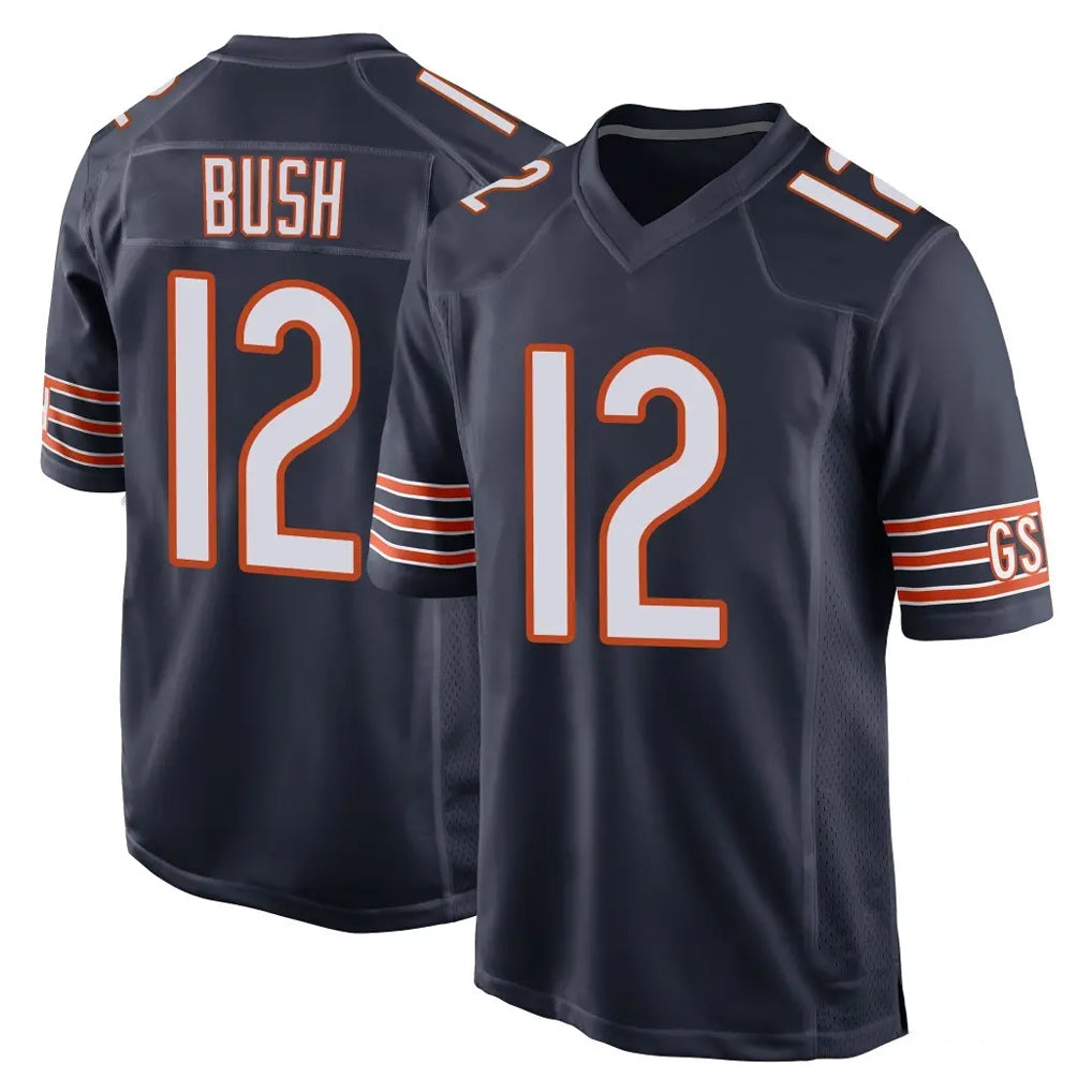 C.Bears #12 Devin Bush Player Navy Home Game Mdoa Stitched Jerseys