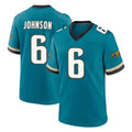 J.Jaguars #6 Antonio Johnson Player Teal Prowler Throwback Limited Home Game Mdoa Stitched Jerseys