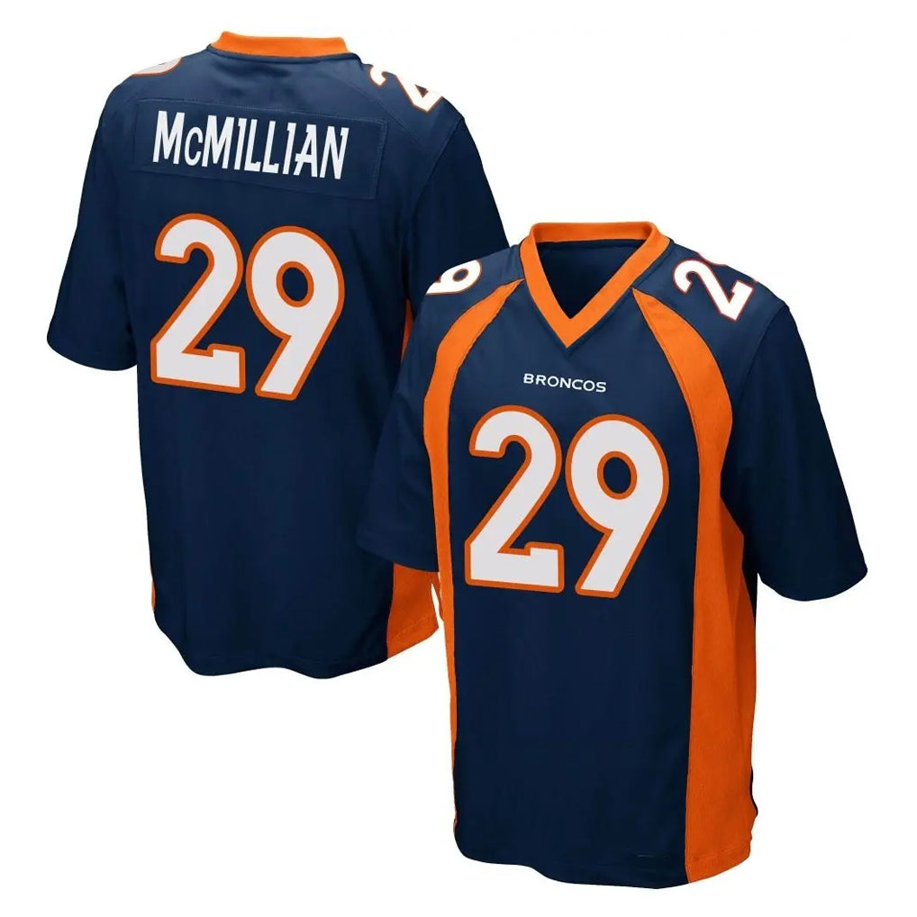 D.Broncos #29 Ja'Quan McMillian Player Navy Game Mdoa Stitched Jerseys
