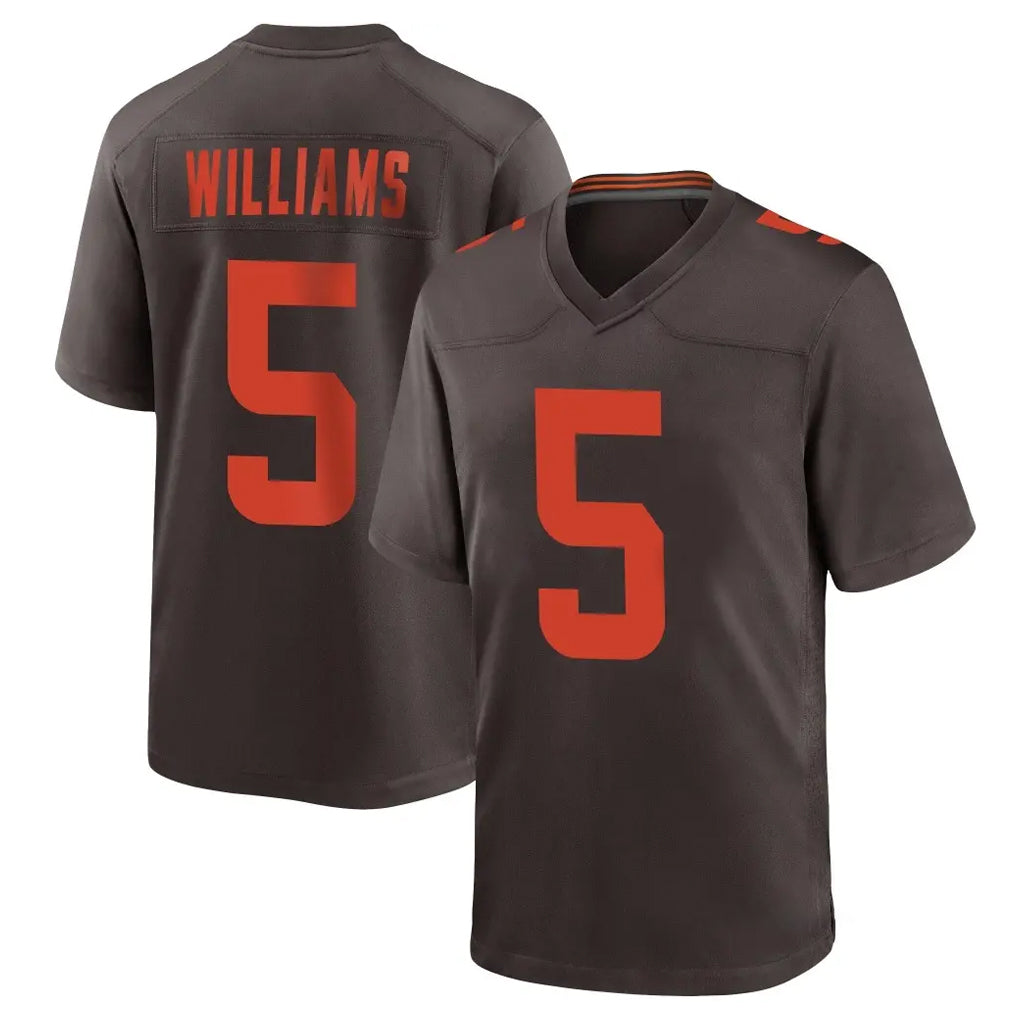 C.Browns #5 Quincy Williams Player Brown Alternate Home Game Mdoa Stitched Jerseys