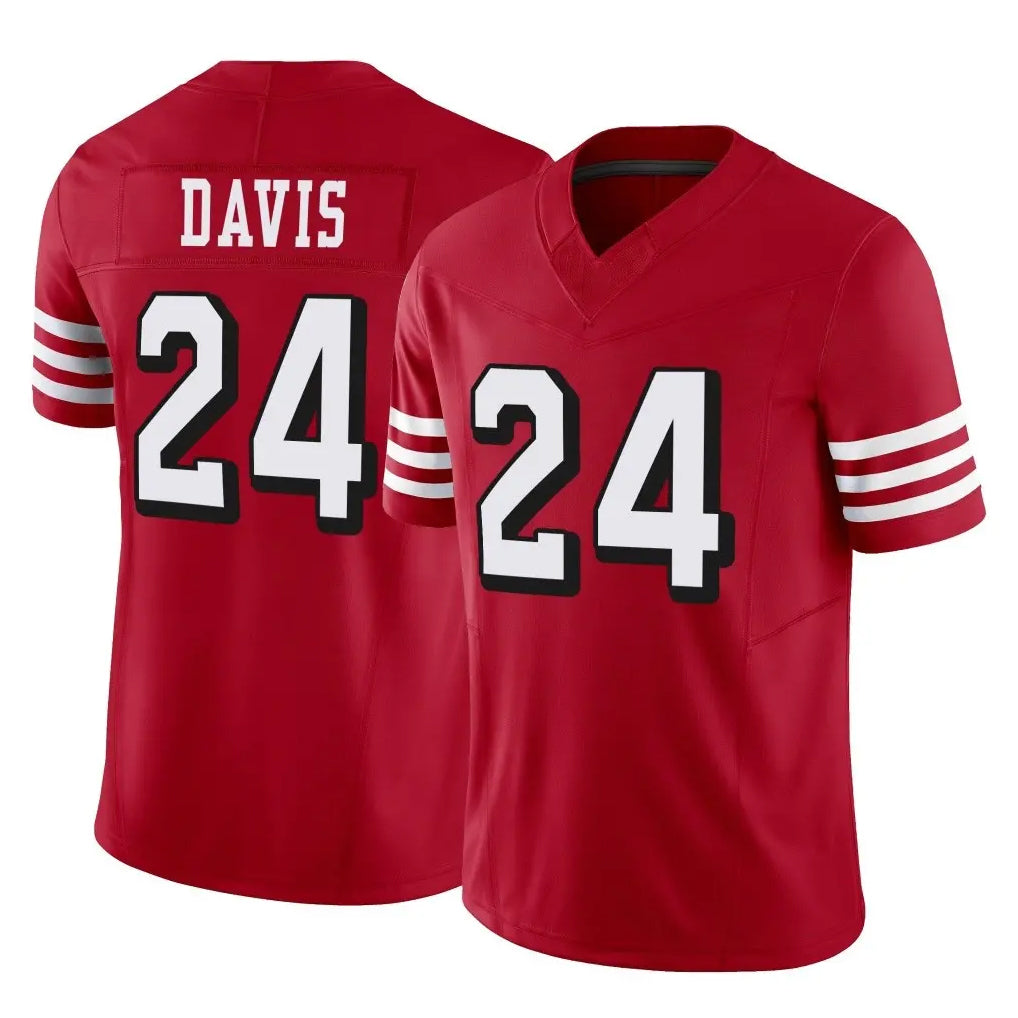 SF.49ers #24 Ashtyn Davis Player Red Limited Alternate Vapor F.U.S.E. Home Game Mdoa Stitched Jerseys