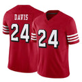 SF.49ers #24 Ashtyn Davis Player Red Limited Alternate Vapor F.U.S.E. Home Game Mdoa Stitched Jerseys