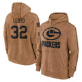 GB.Packers #32 MarShawn Lloyd Player Brown Salute to Service Hoodies Limited Game Mdoa Stitched Jerseys
