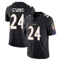B.Ravens #24 Malaki Starks Player Black Vapor Untouchable Limited Home Game Mdoa Stitched Jerseys