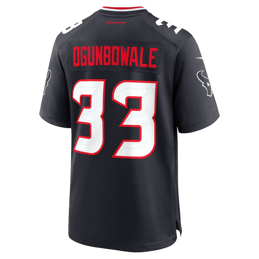 Mdoa H.Texans #33 Dare Ogunbowale Navy Team Game Jersey