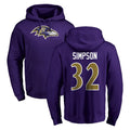 B.Ravens #32 Trenton Simpson Player Purple Salute to Service Pullover Hoodie Mdoa Stitched Jerseys