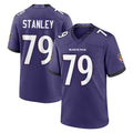 B.Ravens #79 Ronnie Stanley Player Purple Home Game Mdoa Stitched Jerseys