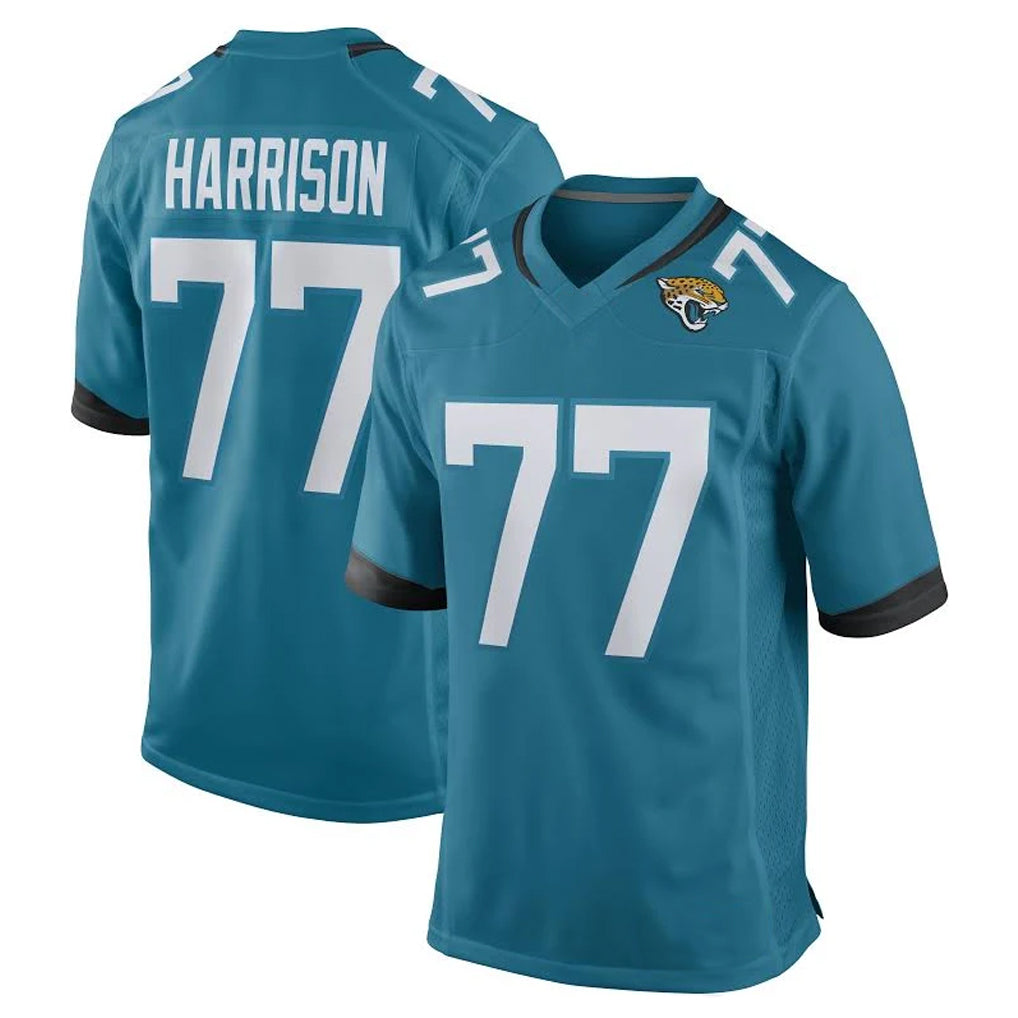 J.Jaguars #77 Anton Harrison Player Teal Home Game Mdoa Stitched Jerseys