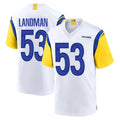 LA.Rams #53 Nate Landman Player White Home Game Mdoa Stitched Jerseys