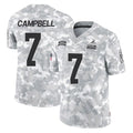 C.Browns #7 Tyson Campbell Player Arctic Camo Salute to Service Limited Home Game Mdoa Stitched Jerseys