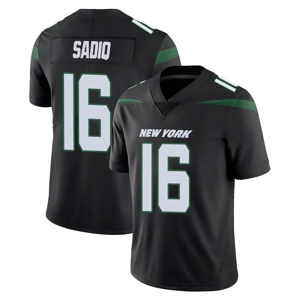 NY.Jets #16 Kenyon Sadiq Player Stealth Black Limited Vapor Home Game Mdoa Stitched Jerseys